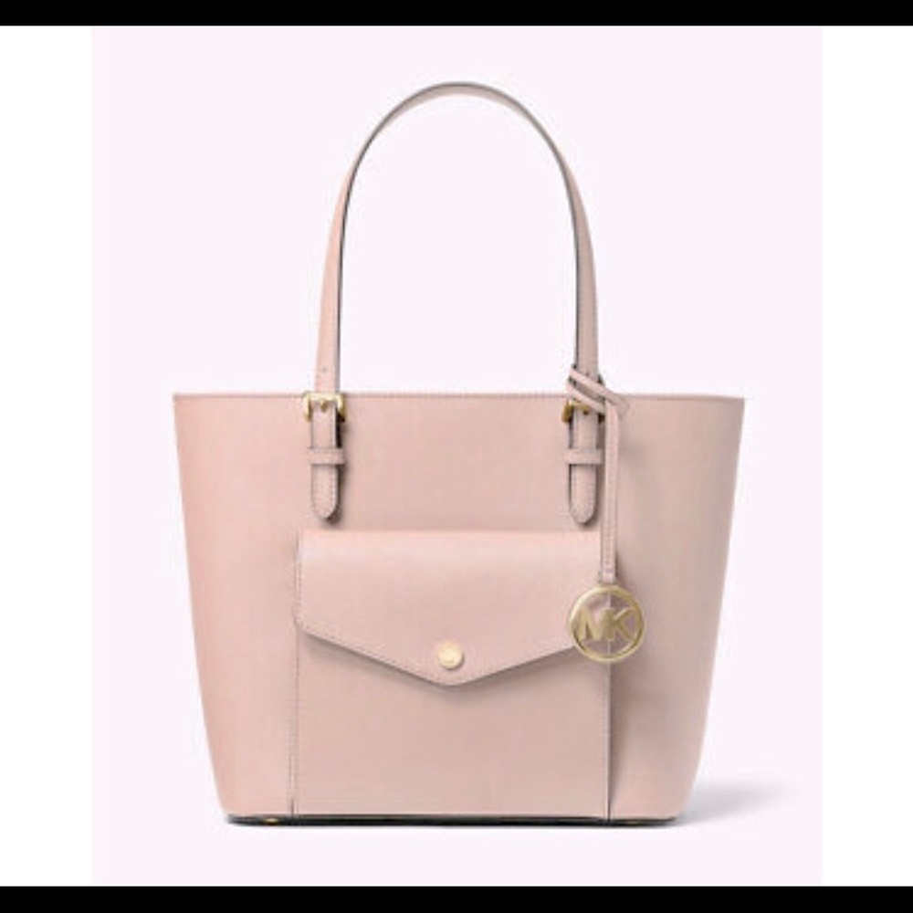 Michael Kors Jet Set Leather Pocket Tote